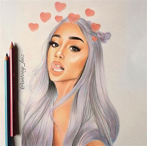 pinterest: @lillygoodale♡•*¨*•.¸¸. | Ariana grande drawings