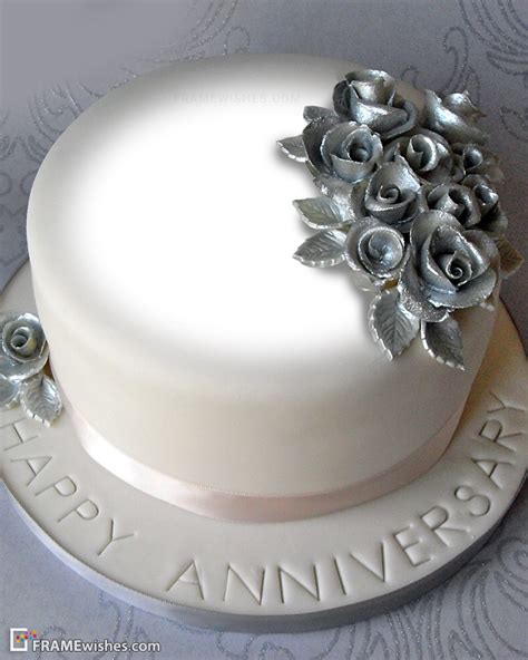 Happy Anniversary Cake With Photo Edit Frame Anniversary Cake With