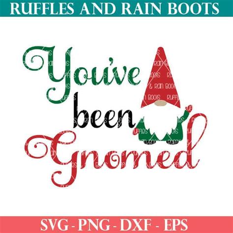 You Ve Been Gnomed Svg Cut File Set For Gift Tags And More Ruffles