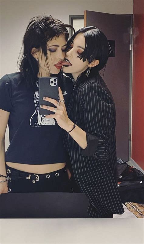 Pin By Thomas Mellon On Pale Waves Goth Lesbian Couple Aesthetic Goth Lesbian Cute Goth