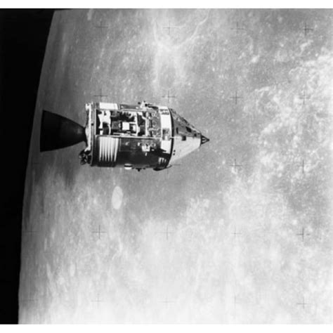 Satellite Orbiting The Moon Apollo 15 Apollo Command And Service Module
