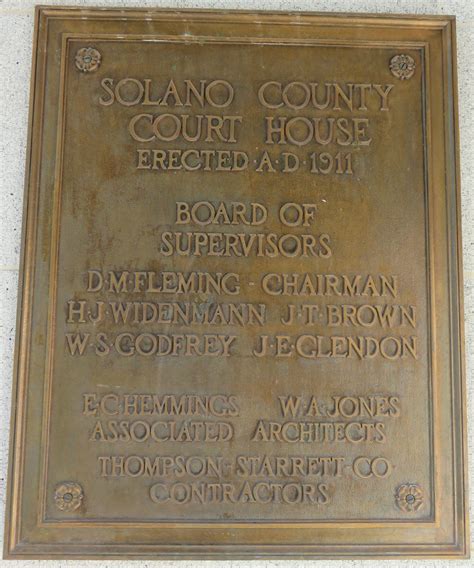 Solano County Courthouse Plaque Fairfield California Flickr