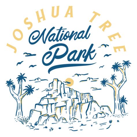 Design Png E Svg De Logotipo Do Parque Nacional Joshua Tree Para Camisetas