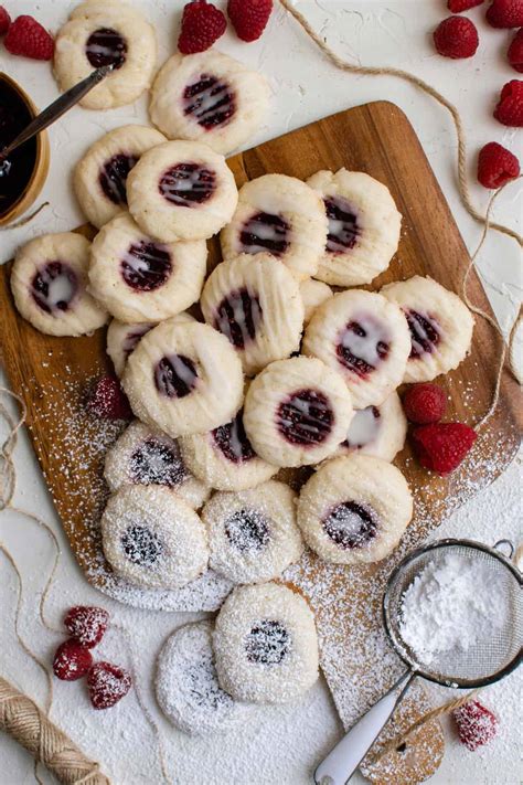 Raspberry Thumbprint Cookies Jam And Jelly Thumbprint Cookies