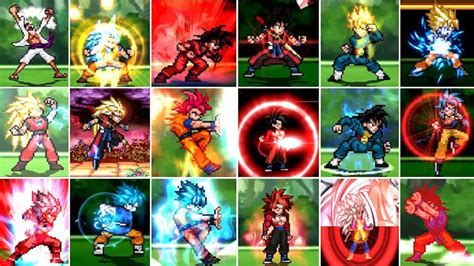 All Super Ultimate Attacks Dragon Ball Forms Mugen Youtube