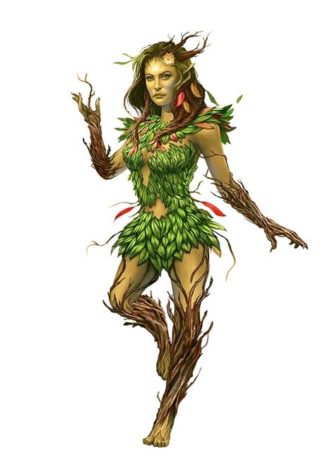 Female Fey Nymph Dryad Pathfinder E Pfrpg Dnd D D E Th Ed D Fantasy Dungeons And
