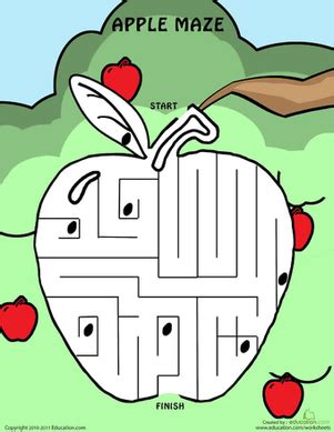 The kids have loved it though. Fruit Maze: Apple | Autumn activities for kids, Preschool ...