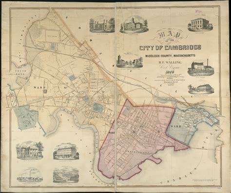 Map Of The City Of Cambridge Middlesex County Massachusetts Digital Commonwealth