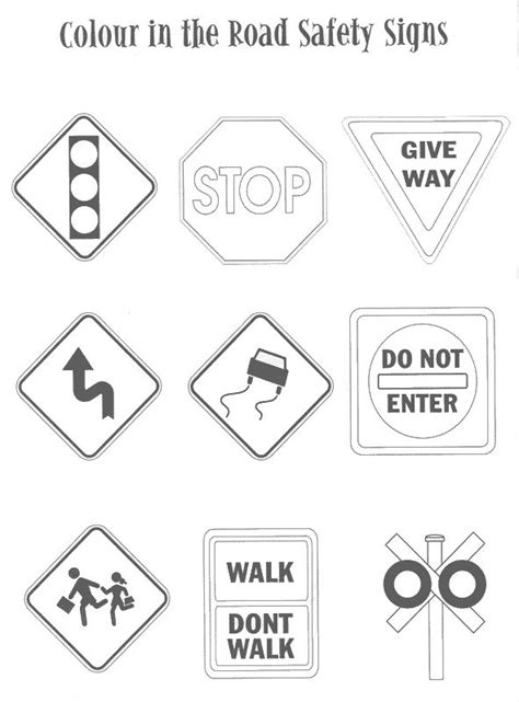 Traffic Signs Worksheets Preschool Traffic Signs Road Safety Signs