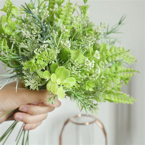 Outdoor artificial flowers can activate the outdoor space. Artificial Outdoor Plants Grass for DIY Arrangement ...