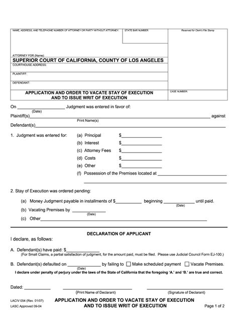 How To File A Stay Of Execution In California Fill Out And Sign Online