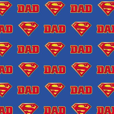 Superman Super Dad Shield Logo Premium Roll T Wrap Wrapping Paper