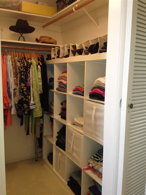 A minimalist closet with lots of open shelves for. Simple Tips for Small Walk In Closet Ideas DIY - Amaza Design