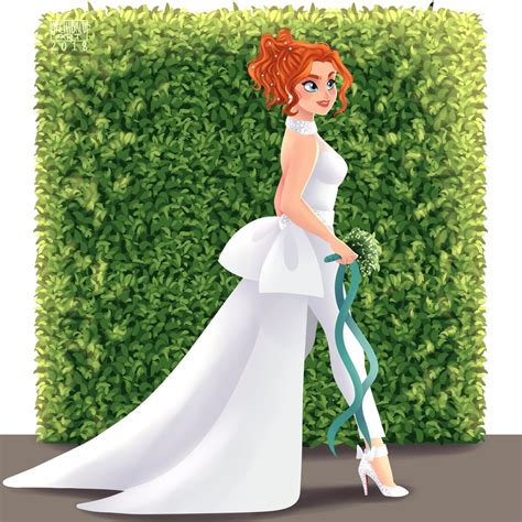 Merida As A Bride Best Disney Princess Fan Art Popsugar Love Uk Photo 45