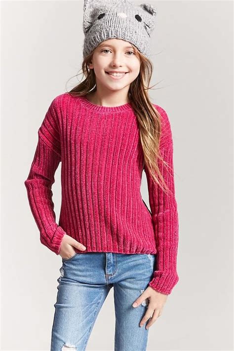 Forever 21 Girls Girls Chenille Sweater Knit Top Kids Girlsclothes