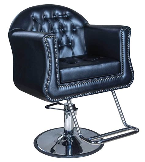 Icarus Young Black Beauty Salon Styling Chair Round Base Salon Guys
