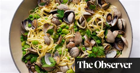 Nigel Slaters Clams Broad Beans And Fettuccine Recipe Food The