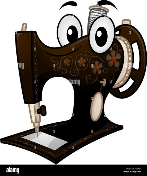 Mascot Illustration Of A Vintage Sewing Machine Stock Photo Alamy
