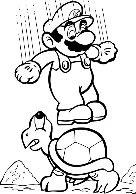 Coloriage Super Mario Bros à Imprimer