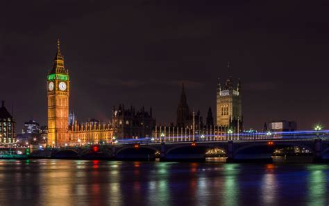 3840x2400 City London Big Ben Westminster Night City Lights Long