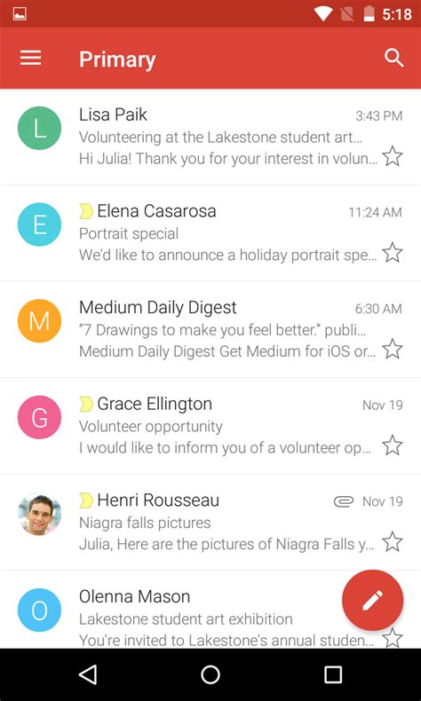Gmail App The Gmail Android App Remains Simple And Straightforward