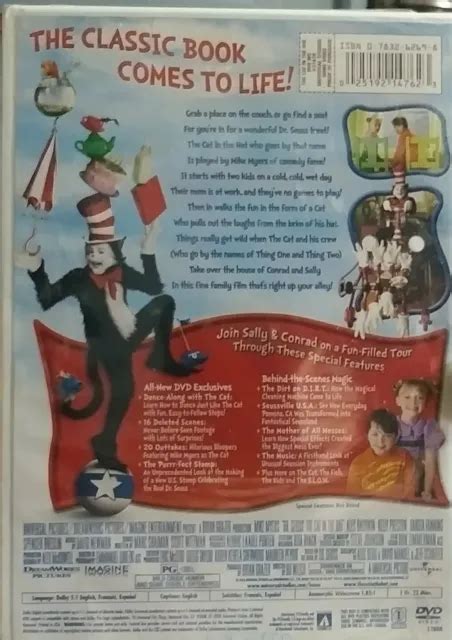 Dr Seuss The Cat In The Hat Dvd Mike Meyers Brand New Sealed Fast