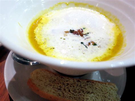 6 august 2015 10:26 am. Can't complain about the pumpkin soup, piping-hot with ...