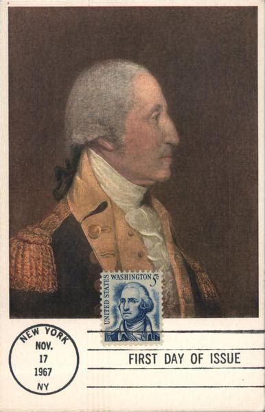 Portrait Of George Washington By Joseph Wright First Day Issue Cards