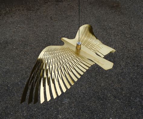 Large Bird Kinetic Sculpture Golden Bird Hanging Metal Art Etsy Australia