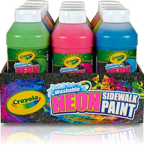 Crayola Neon Sidewalk Paint 12 Washable Chalk Paint