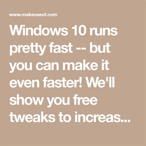 14 Ways To Make Windows 10 Faster And Improve Performance Windows 10