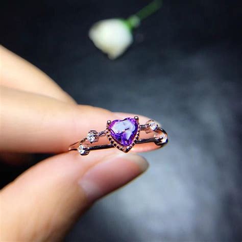 Choose from our wide range of wedding rings and make your day perfect. Shiny Purple Heart Shape Rhinestone Finger Ring Wedding ...