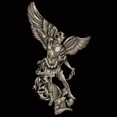 Archangel Michael Vector Illustration In Detailed Style 12465564 Vector