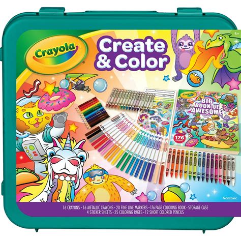 Crayola Epic Create And Color Art Coloring Case 75 Pieces Boys And Girls