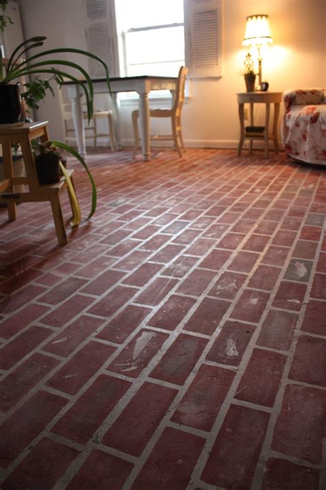 Pen And Hive How To Paint A Faux Brick Floor On Concrete
