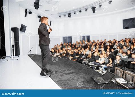 Speaker At Presentation Stock Image Image Of Audience 63754951