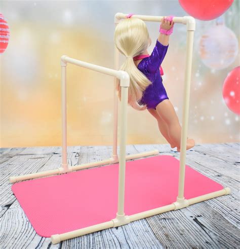Gymnastics Uneven Bars For American Girl Doll Or 18 Inch Doll Etsy