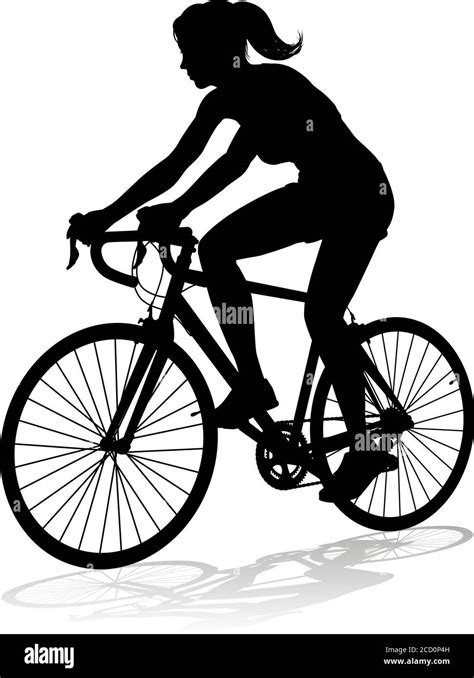 Young Black Woman Riding Bicycle Stock Vector Images Alamy