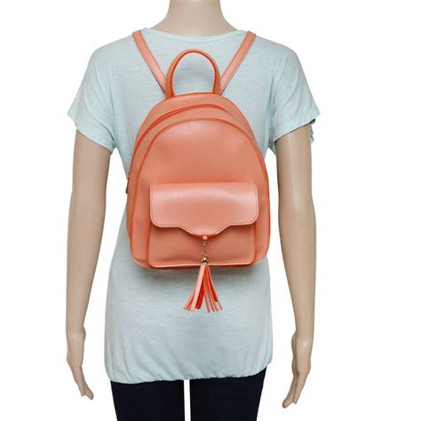 Lychee Bags Pu Peach Backpack For Girls Lychee Bags 2865723
