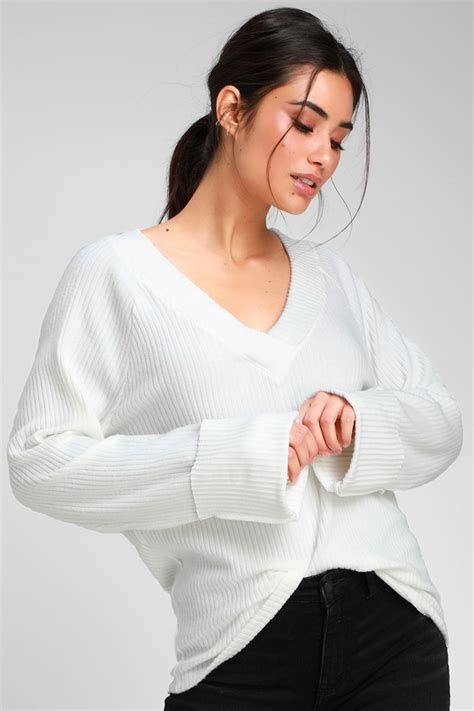 project social t shea ivory sweater top ribbed sweater lulus
