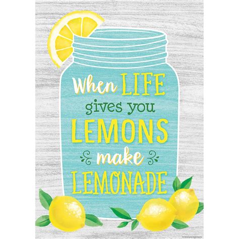 When Life Gives You Lemons Make Lemonade Positive Poster Tcr7956