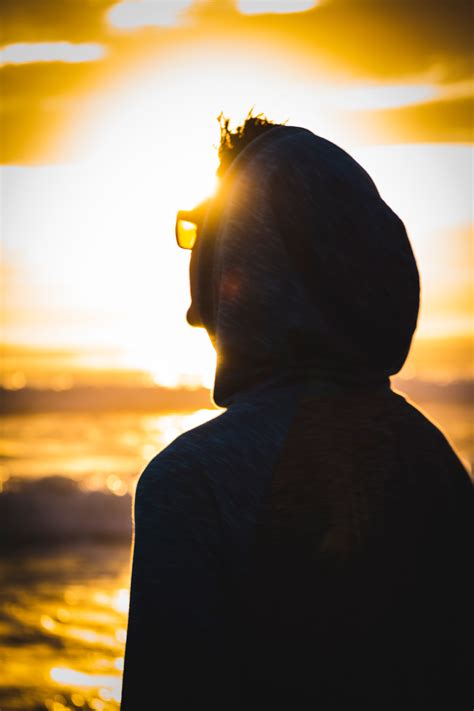 Man Looking At Ocean Sunset Positive Routines