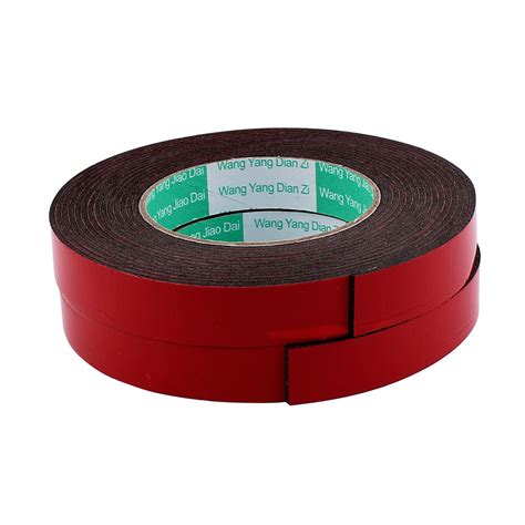 2 Pcs Black Strong Double Sided Adhesive Tape Sponge Tape 20mm Width 5m