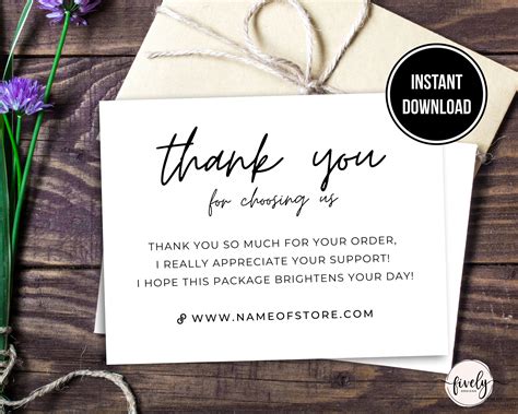 Thank You Note For Poshmark Thank You Card Poshmark Poshmark Etsy