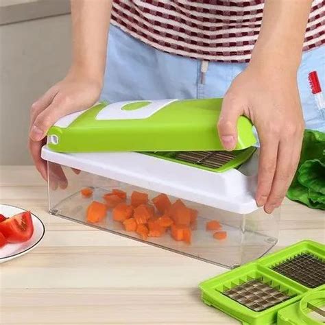2489 Your Brand Plastic Nicer Dicer Slicer 12 In 1 Vegetable Cutter