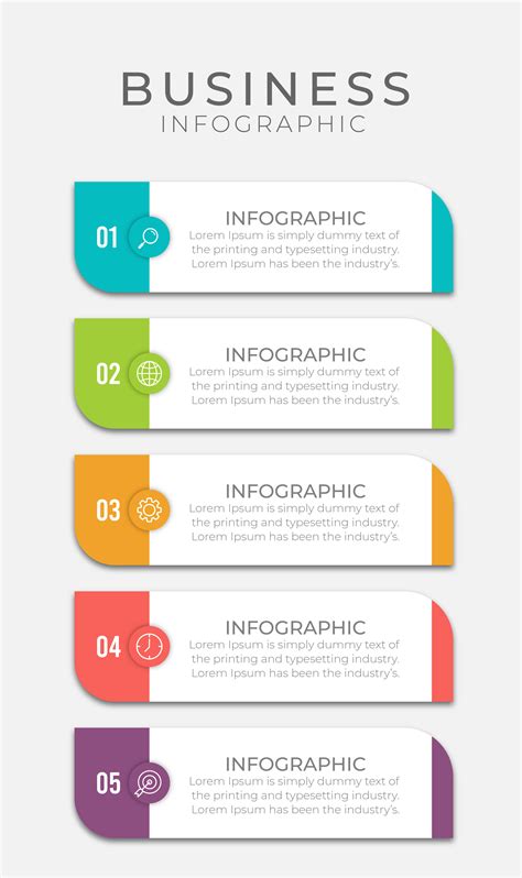 Horizontal Business Infographic Design In Color 1109647 Vector Art At