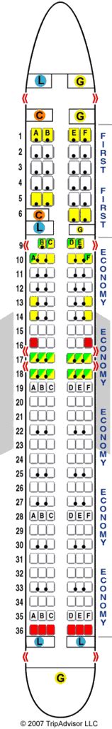 Seatguru Seat Map Of An American Airlines Boeing 757 200  By