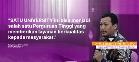 Dukungan Penuh Lldikti Wilayah 4 Untuk Satu University Bina Nusantara