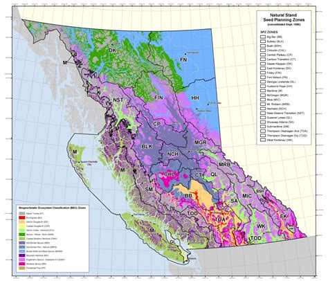 Seed Planning Zone Maps And Spatial Data Province Of British Columbia B Zone California Map