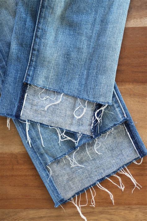 Diy Uneven Denim Hem Diy Ripped Jeans Jeans Diy How To Make Ripped Jeans